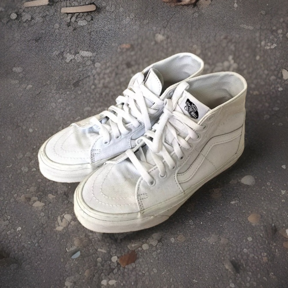 Vans Sk8 canvas high tops, women’s size 7.5